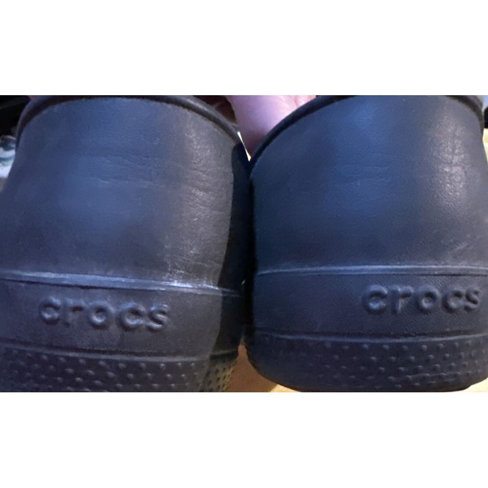 CROCS Neria Pro II Clogs Womens‎ Size 8 All Black Nurse Comfort Slip Resistant - Picture 6 of 6